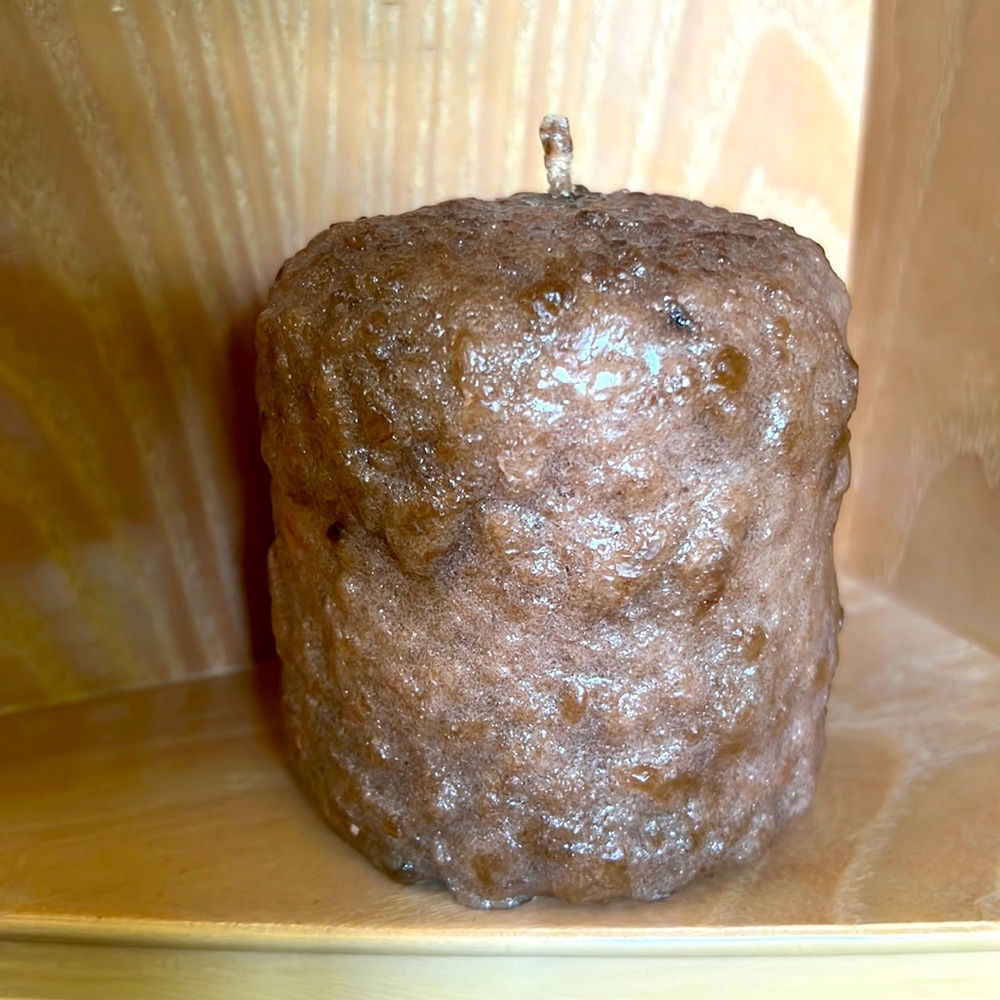 Rustic Brown Textured Candle - Picture 5 of 10